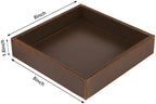 HofferRuffer Faux Leather Vanity Tray, Elegant Desktop Storage Organizer - Image 2