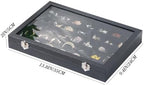 Coward Ring Earring Jewelry Organizer Box, 35 Grids Dustproof Display Holder - Image 6