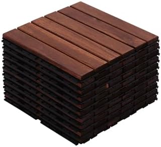 Interlocking Deck Tiles 10pcs 12"x12" Plastic Outdoor Floor Tiles by NALLBEIRRAA