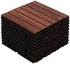 Interlocking Deck Tiles 10pcs 12"x12" Plastic Outdoor Floor Tiles by NALLBEIRRAA