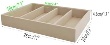 Velvet Sunglasses Organizer Tray 4 Slot, Stackable Eyewear & Glasses Display - Image 5