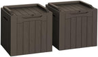 Flamaker 2 Pack Deck Box 31 Gallon Waterproof Resin Storage Box by Flamaker