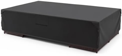 DUMOS Rectangular Outdoor Furniture Cover, Matte Black by DumosLifestyle