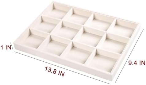 Coward 2PC Stackable 12 Grids Jewelry Organizer Tray Bracelet Display Stand - Image 6