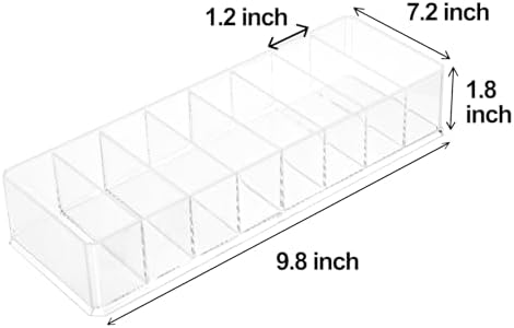 ZEXALOR Clear Drawer Organizer, 8 Sections Clear Organizer Drawer Dividers - Image 2