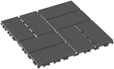 Plastic Interlocking Deck Tiles 12"x12" Waterproof Outdoor Patio Flooring PP - Image 3