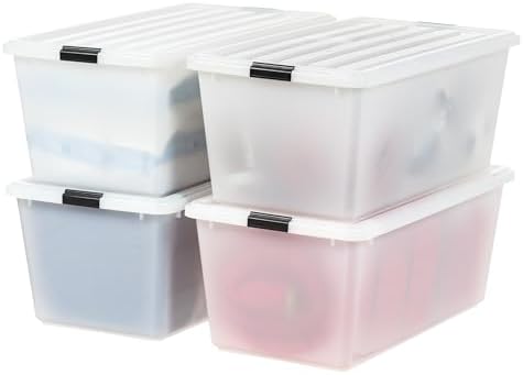 IRIS USA 4-Pack 91 Qt Stackable Storage Bins by IRISUSA