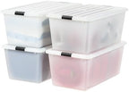 IRIS USA 4-Pack 91 Qt Stackable Storage Bins by IRISUSA