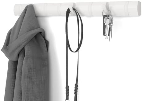 Umbra Flip Coat Rack, Wall Mount 8-Hook, Space Saving by Umbra