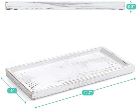 ALELION 11.7" White Bathroom Vanity Tray - Image 6