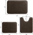 HUXMEYSON 3-Piece Memory Foam Bathroom Rug Set - Image 2