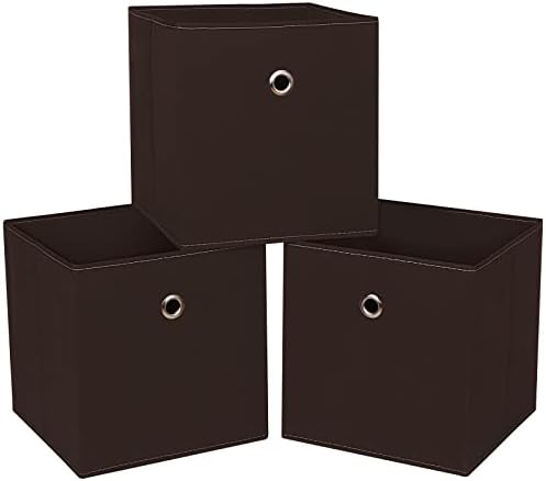 Foldable Storage Cubes Bins, 11 Inch Cloth Storage Cube Fabric Storage Box by NieEnjoy