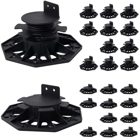 24Pack Adjustable Plastic Pedestal Paver, Floor Slate Support Floor Lift by PHLKJL