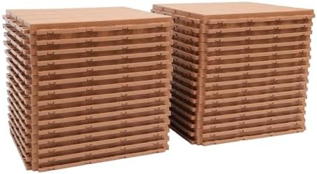 12"x12" Interlocking Deck Tiles, Modern Plastic Wood Outdoor Flooring Tiles - Image 6