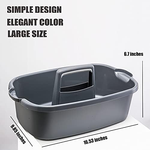 ALINK Large Plastic Shower Caddy Tote, Portable Storage Caddy Basket Organizer - Image 2