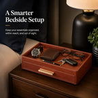 GORESE Leather Valet Tray with Drawer - Image 6