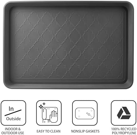 Boot Tray for Entryway Indoor, Heavy Duty Shoe Mat Tray 2 Packs, Outdoor - Image 3