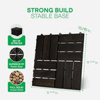IDZO Interlocking Acacia Deck Tiles 9.6 SQFT - Image 2
