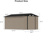 Patiowell 8x12 FT Outdoor Storage Shed - Image 3