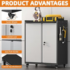 32''H Metal Garage Storage Cabinet - Image 4