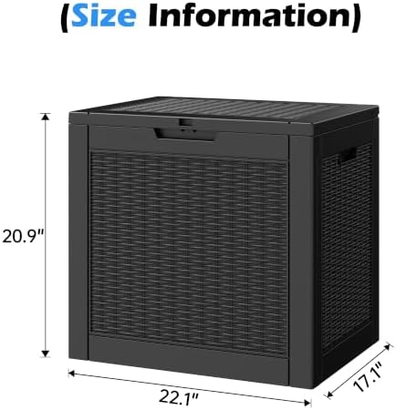 Outdoor Storage Box Waterproof, 30 Gallon Deck Box - Image 2