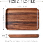 Walnut Valet Tray, Wooden Catchall Tray - Image 3