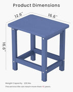 Weatherproof Outdoor Side Table, HDPE Small Outdoor Table - Image 3