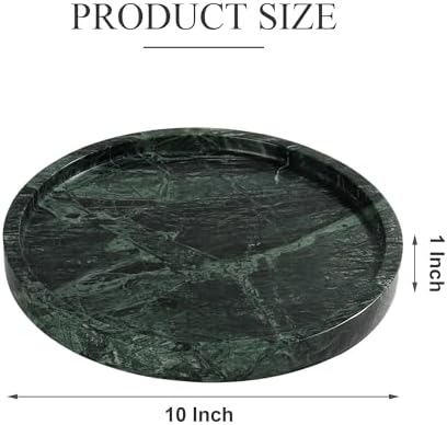 YMXYJM Real Natural Round Marble Tray - Image 2