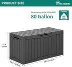 YITAHOME 80 Gallon Outdoor Storage Box - Image 6