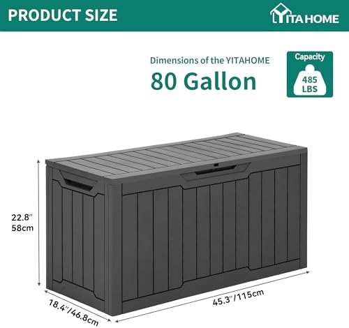 YITAHOME 80 Gallon Outdoor Storage Box - Image 6