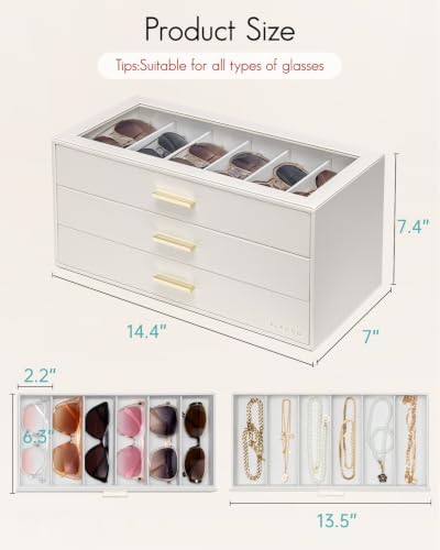 VLANDO 18-Slot Sunglasses Organizer Case - Image 5