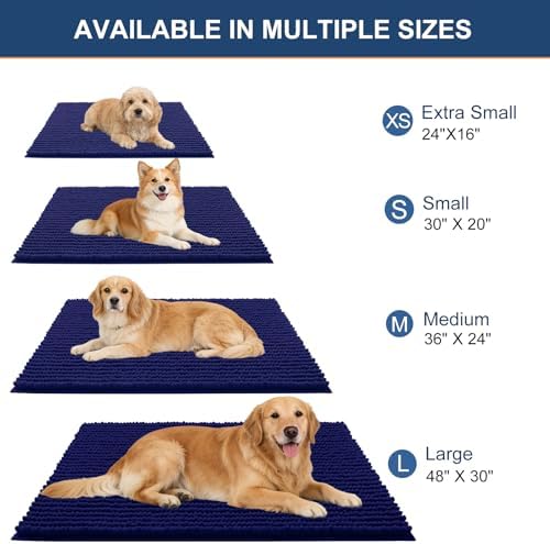 OLANLY Dog Door Mat for Muddy Paws 24x16, Extra Absorbent Chenille Mud Mat - Image 2