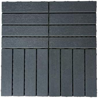 44 Pack Plastic Interlocking Patio Deck Tiles Waterproof All Weather by Unknown