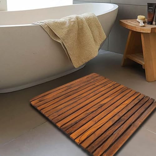 Nordic Style Premium Teak Shower and Bath Mat - Image 2