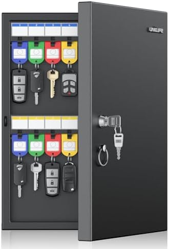 Uniclife 32 Position Key Lock Box, Wall Mount Security Key Cabinet by UnicLife