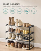 SONGMICS Shoe Rack, 3-Tier Shoe Organizer, Metal Storage Shelf - Image 6