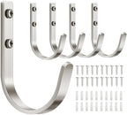 22LB Wall Hooks for Hanging Towel/Coat, Brushed Nickel 5 Pack by Josmimic
