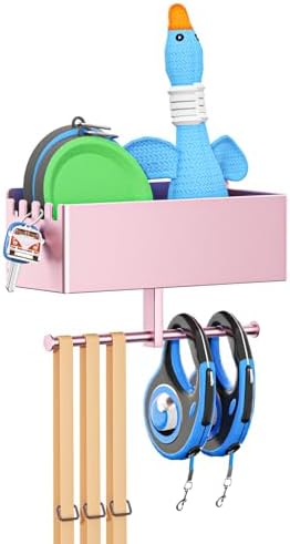 Dog Leash Holder for Wall, Dog Leash Hooks, Pet Stuff Organizer by WelcometoOukimly