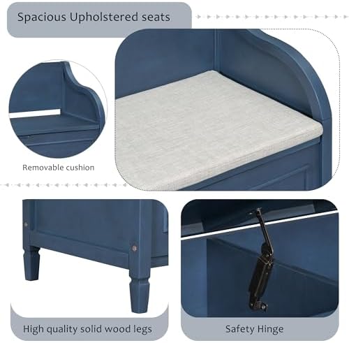 Knocbel Rustic Entry Storage Bench - Image 5
