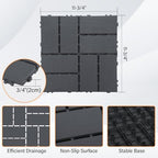 Neoaider Decking Tiles 44Pcs, Dark Grey - Image 2