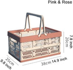 Foldable Handle Storage Crate Bin - 20L Collapsible Plastic Crate Stacking - Image 2