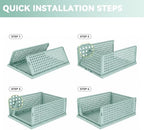 Pinkpum Green Boy Closet Organizers and Storage Stackable Plastic Drawer Basket - Image 7