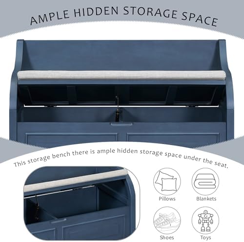 Knocbel Rustic Entry Storage Bench - Image 6