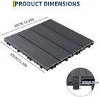 Garvee 9Pack 12" x 12" Interlocking Composite Deck Tiles, Waterproof Composite - Image 6