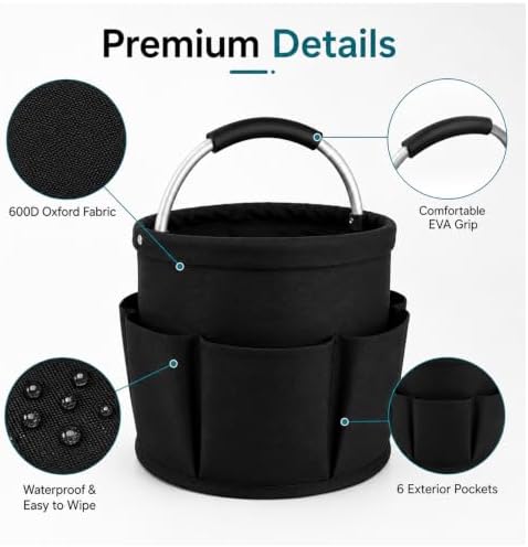 Cleaning Caddy with Handle, 17L Cleaning Products Organiser, Foldable Storage - Image 6
