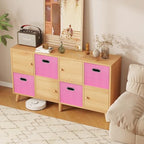 Black Foldable Storage Cubes Bins, Fabric Storage Box Cubes Organizer Baskets - Image 5