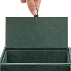 Juvale 5 Compartment Emerald Green Leather Valet Tray - Image 4