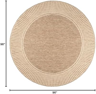 nuLOOM Asha Light Brown Bordered Indoor/Outdoor Area Rug - Image 2