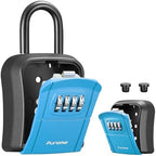Puroma Key Lock Box Outdoor 4 Digit Code Combination Lockbox House, 1 Blue by Puroma