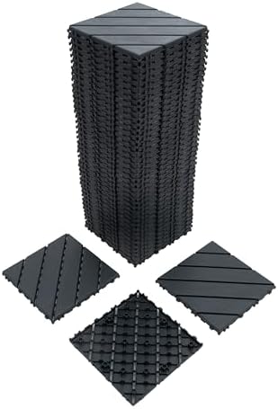 44-Pack Interlocking PP Deck Tiles, All-Weather Anti-Slip Patio Tiles - Image 4